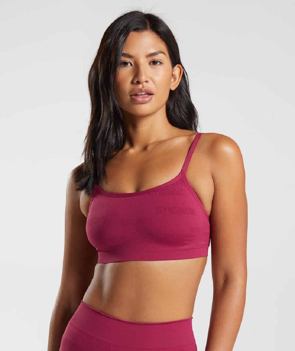 Gymshark Seamless Jacquard Ženske Bralette Roze | HR 3171KOR